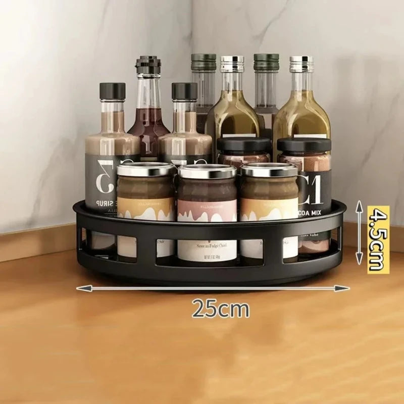 360° Rotating Spice Rack & Kitchen Organizer Shelf