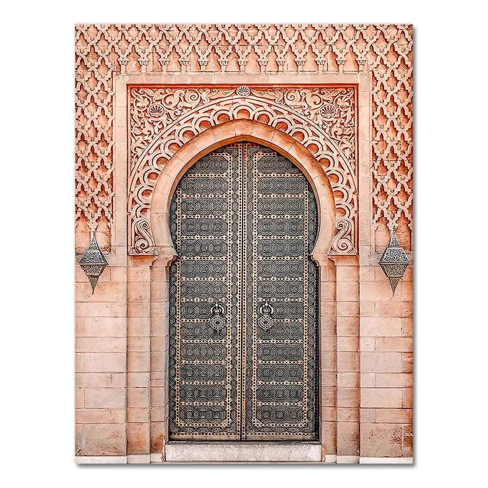 Boho Landscape Wall Art Desert Travel Print Marrakech Poster Camel Canvas Print Painting Wall Picture Living Room Moroccan Decor Peaceful Pleasures Health and Wellness 2522-01 20x30cm