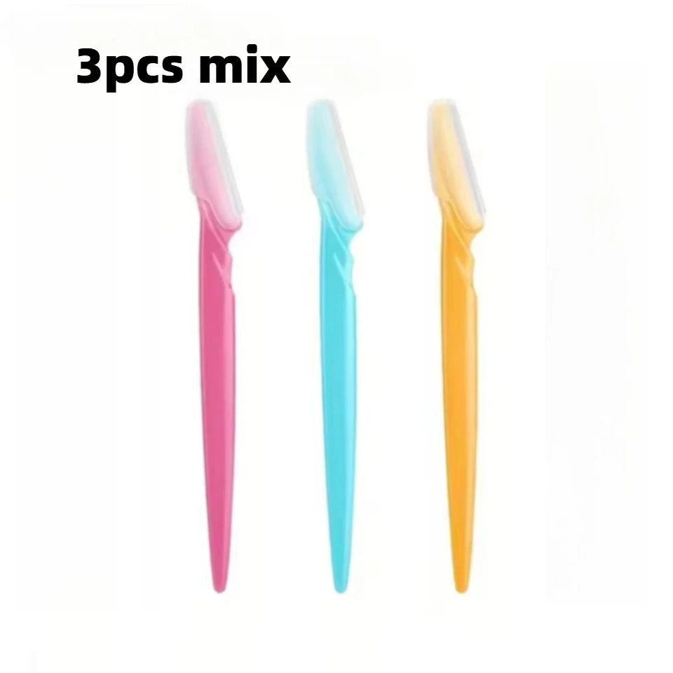 3/5/12/20pcs Eyebrow Razors With Container Facial Eye Brow Trimmer In Case Hair Removal Shaver Safe Blades Trimming Tools Peaceful Pleasures Health and Wellness Random 3pcs
