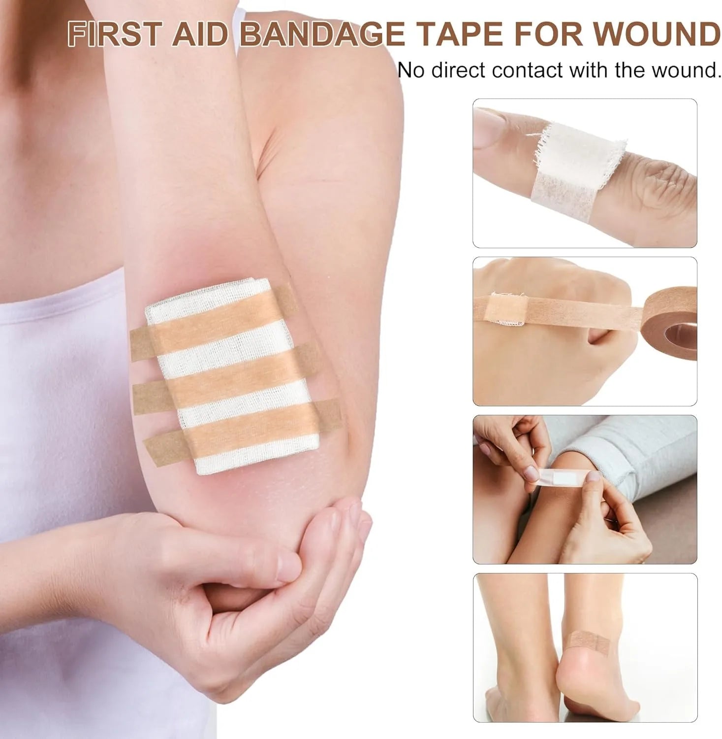 2 Rolls Nose Tape for Rhinoplasty Shaping Nose Bandage Micropore Thinoplasty Tape Hypoallergenic Medical Paper Tape Peaceful Pleasures Health and Wellness