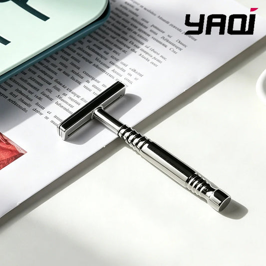 2026 YAQI Romulus Polished 316 stainless Steel AC Blade Single-edged Mens Shaving Safety Razor Peaceful Pleasures Health and Wellness