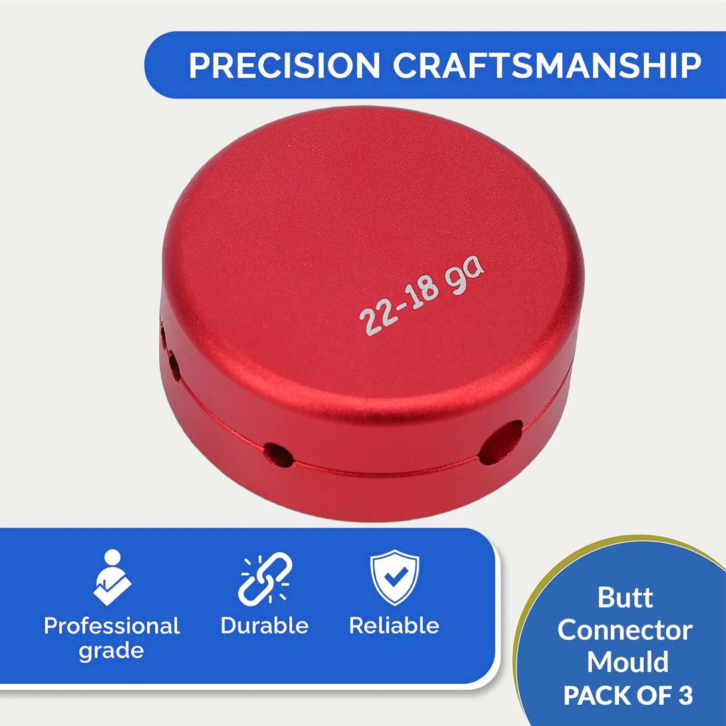 Dual Cavity Butt Connector Mould 22-18AWG | Auto & Marine