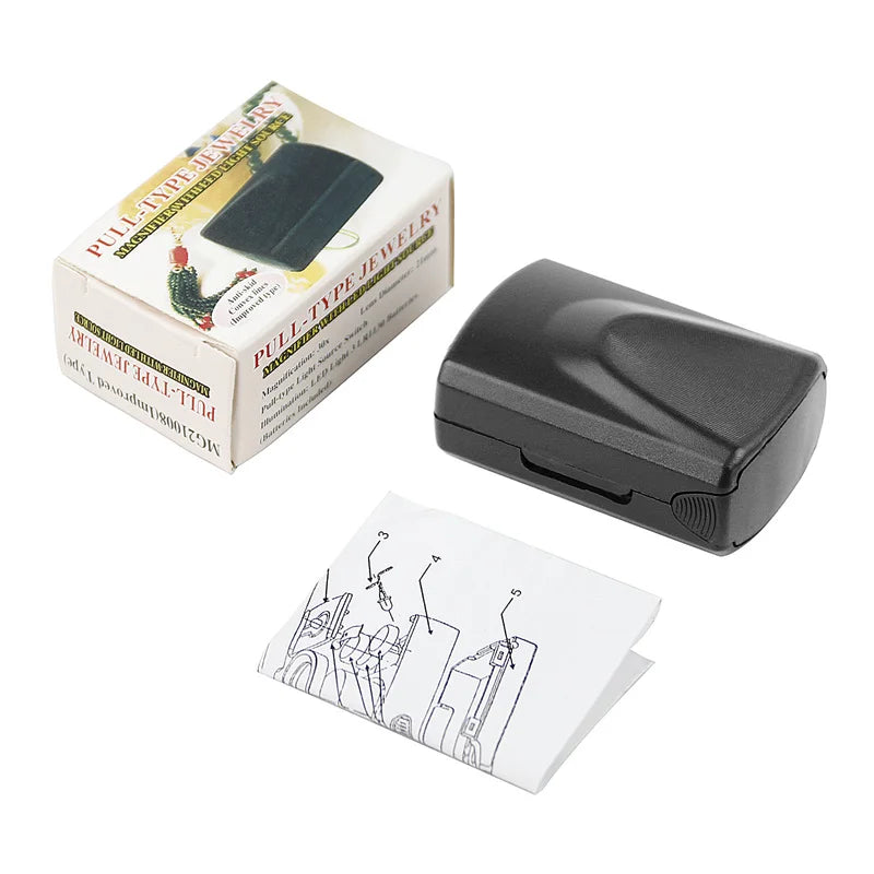 30X Jewelry Magnifying Glass Led Foldable Magnifier Lens Diameter 21Mm Pocket Illuminated Loupe for Coin Stamps Watch Repair Peaceful Pleasures Health and Wellness
