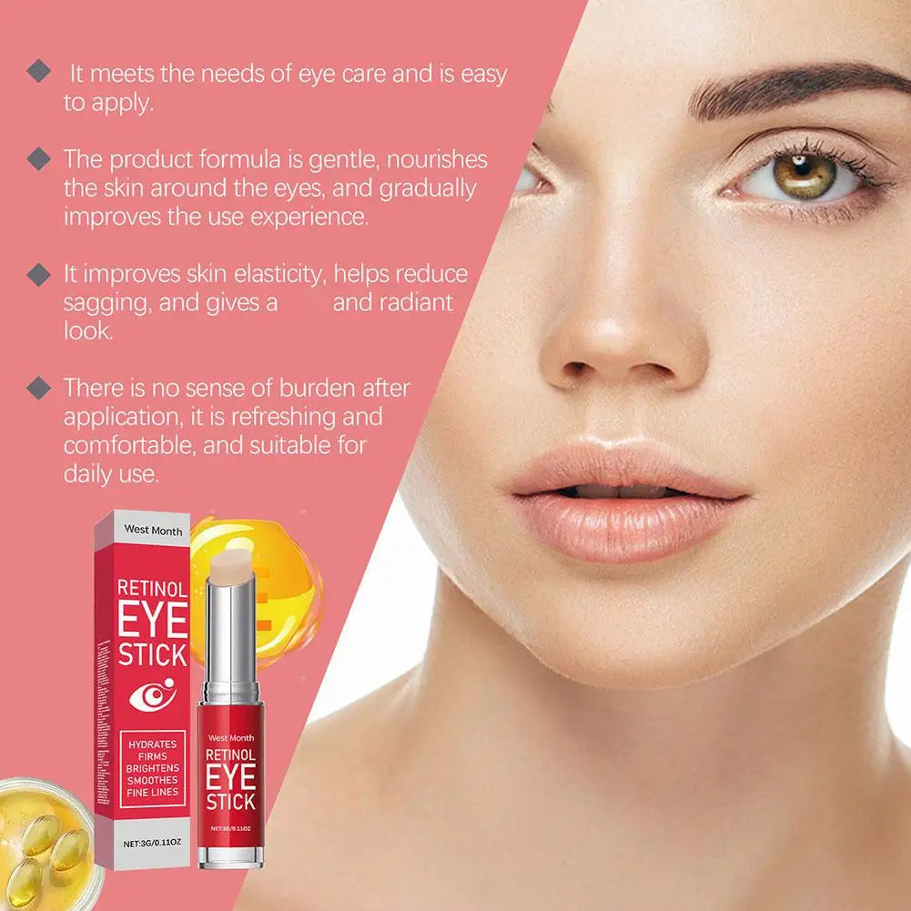 Retinol Eye Stick for Dark Circles, Wrinkles & Puffiness Eye Treatment Stick Peaceful Pleasures Health and Wellness