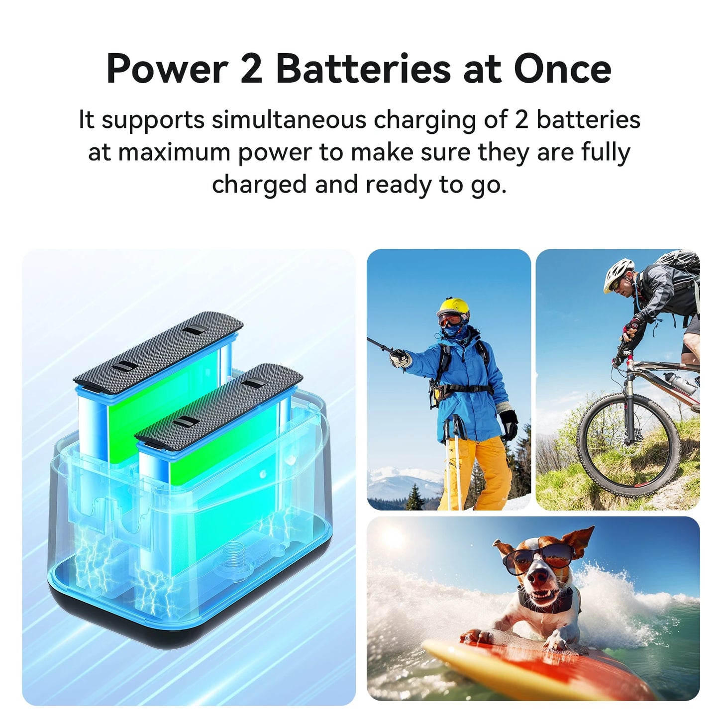 Insta360 X4 Air Dual Battery Fast Charger Box – Overload Protection