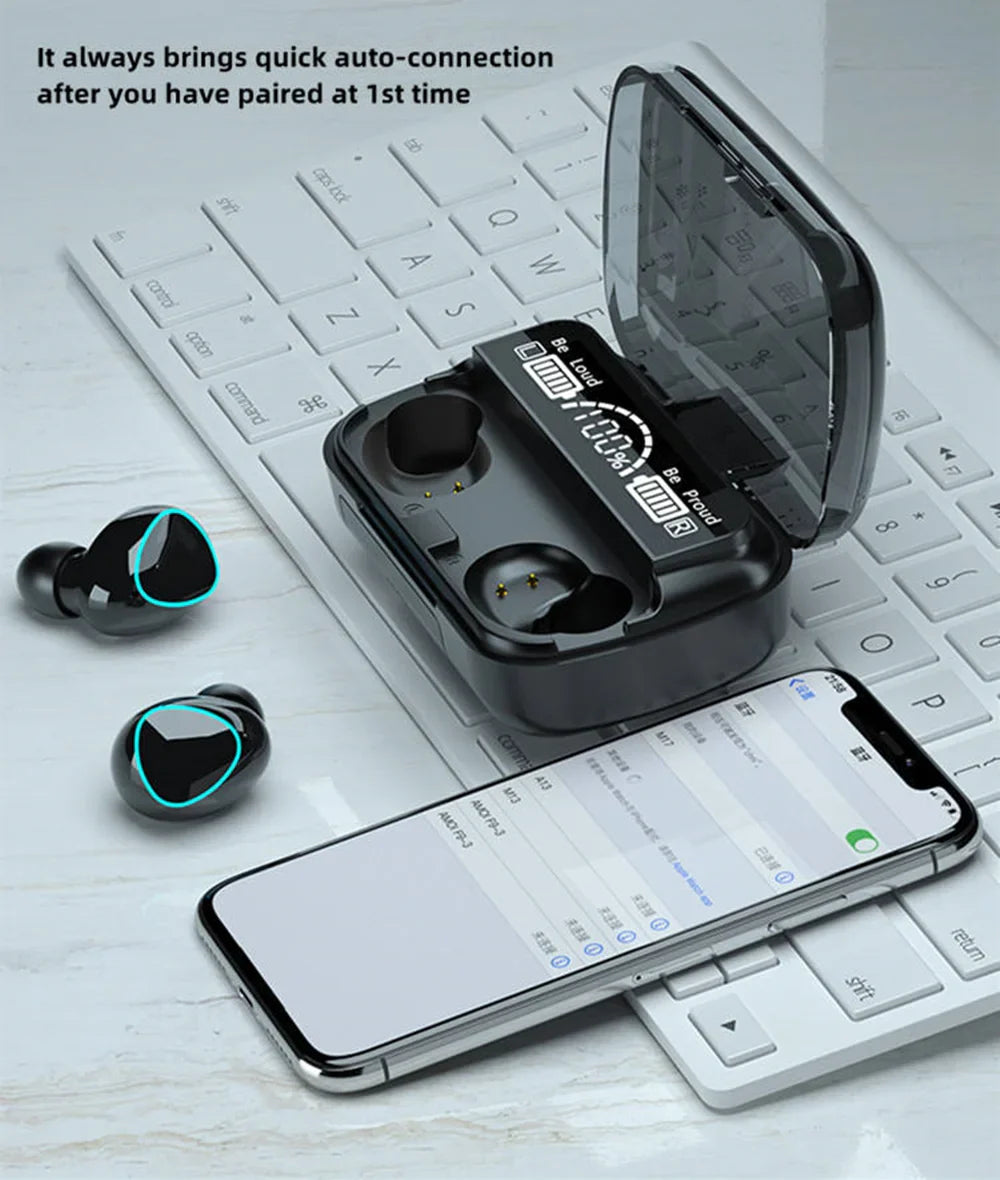 M10 Wireless Bluetooth Earbuds with Power Bank | Sports & Gaming