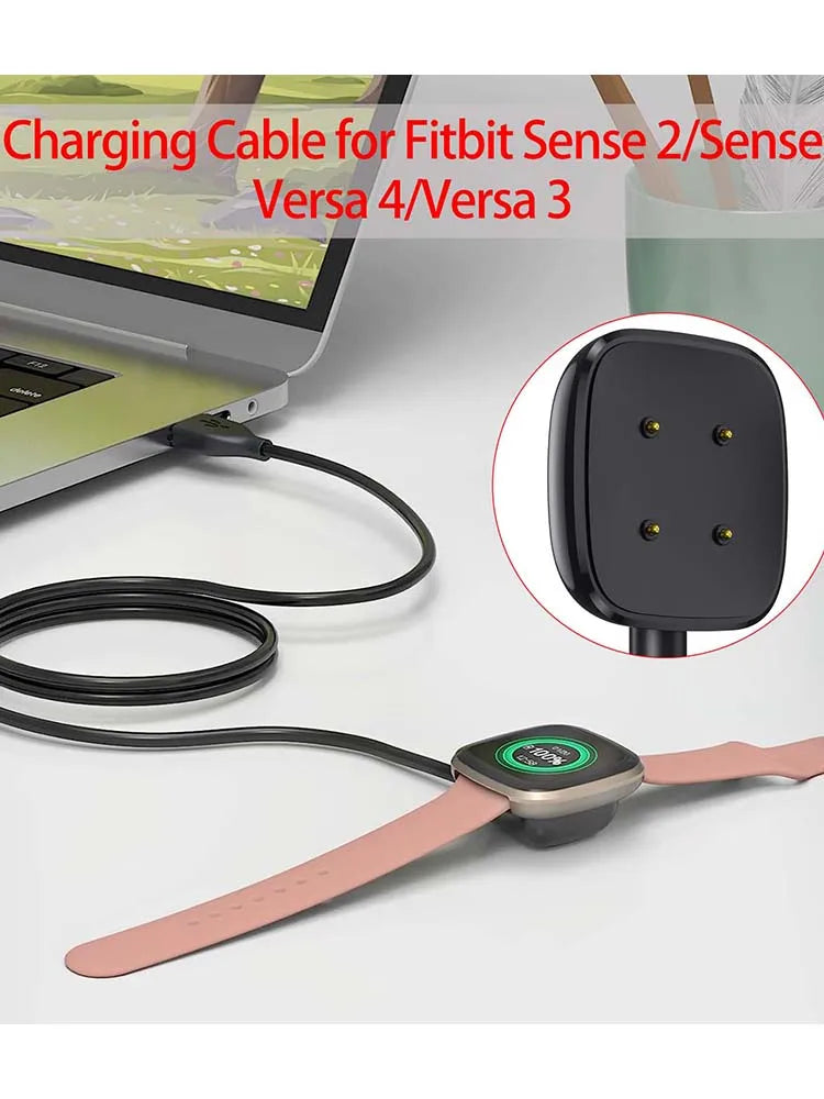 Fitbit Sense 2 / Versa 4 / Versa 3 USB Charger Cable 3.3ft