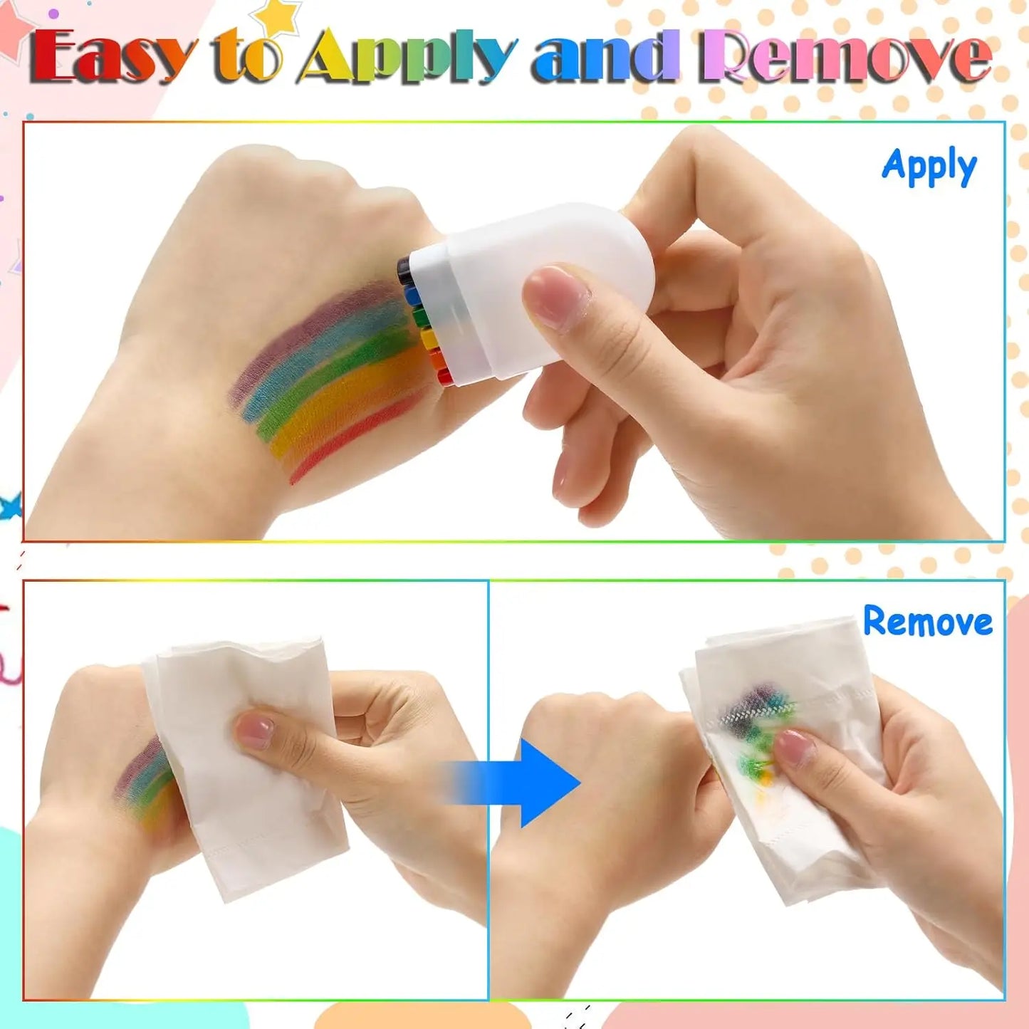Rainbow Crayon Paint Rainbow Birthday Party Colourful Theme Party Accessories Party Family Costume Gift Pocket Size Peaceful Pleasures Health and Wellness