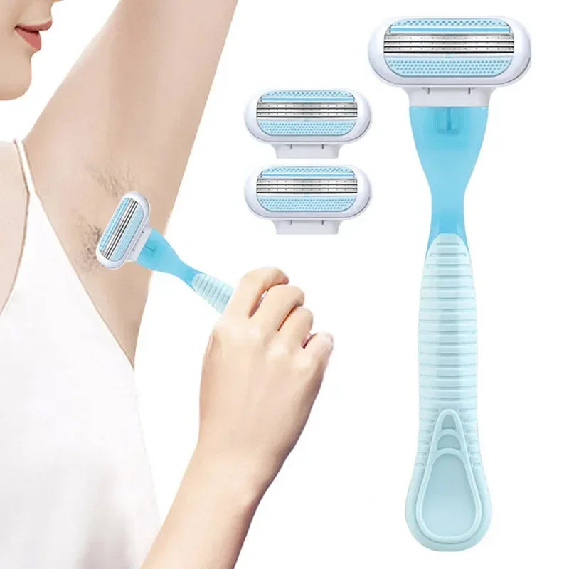 Women's 3-Layer Stainless Steel Safety Razor | Body & Bikini