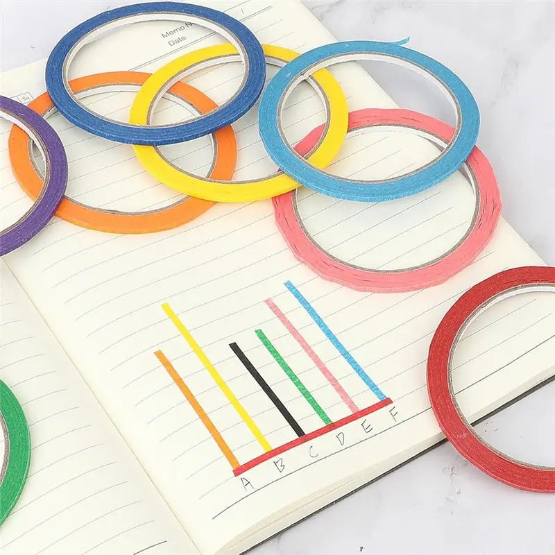 A36T-10 Rolls 1/8In Colorful Whiteboard Thin Tape Whiteboard Pinstripe Tape 10 Colors Thin For Whiteboard School Office Home Peaceful Pleasures Health and Wellness