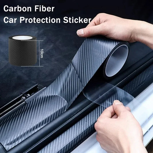 3D Carbon Fiber Protective Tape | Car Door Sill Anti-Scratch Film Car Protective Tape Peaceful Pleasures Health and Wellness