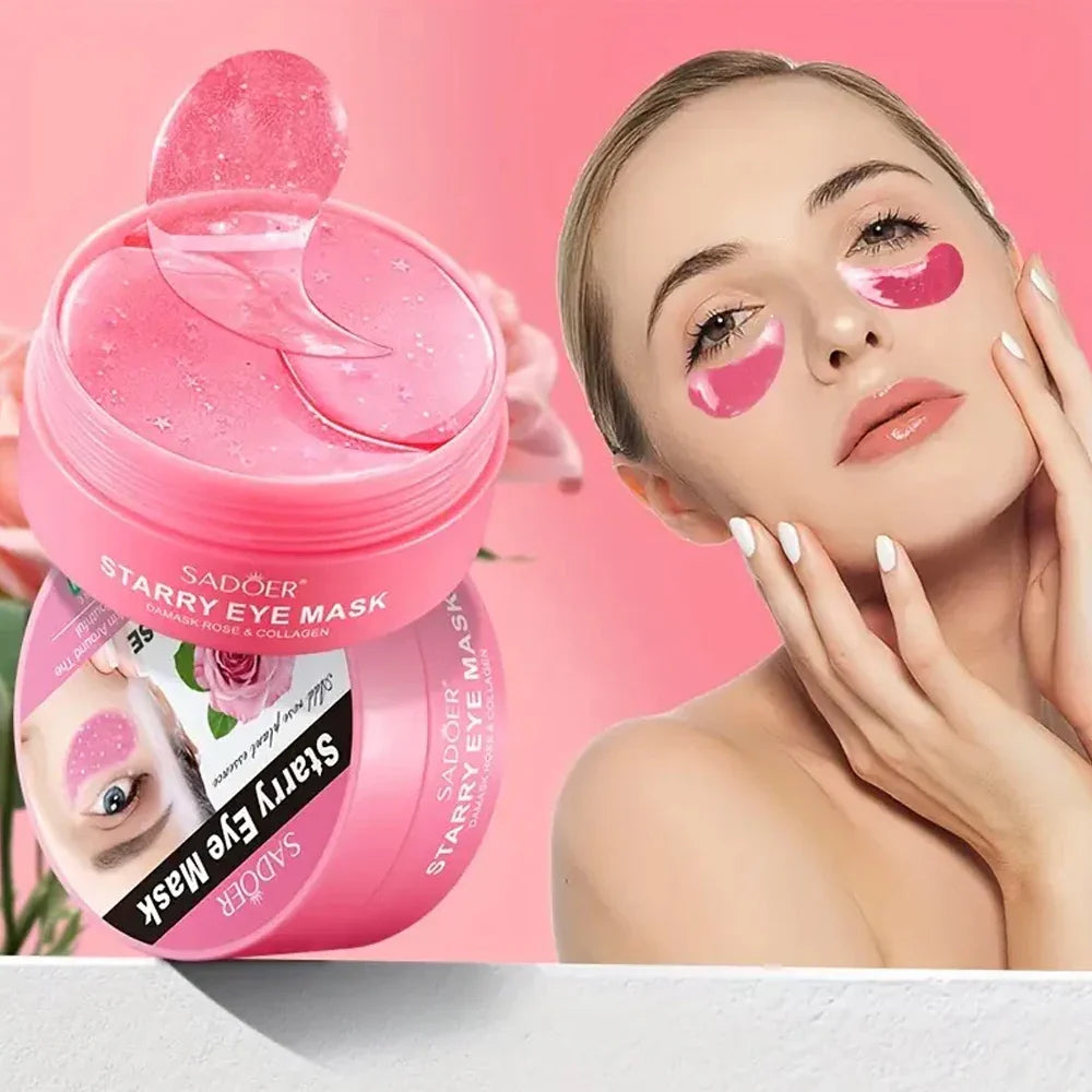 Rose Collagen Eye Masks 60 Pcs – Moisturizing Eye Patches