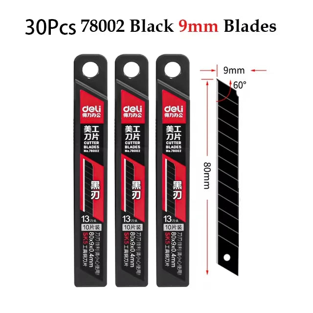 Deli Heavy Duty Utility Knife SK5 Steel 9mm/18mm Box Cutter
