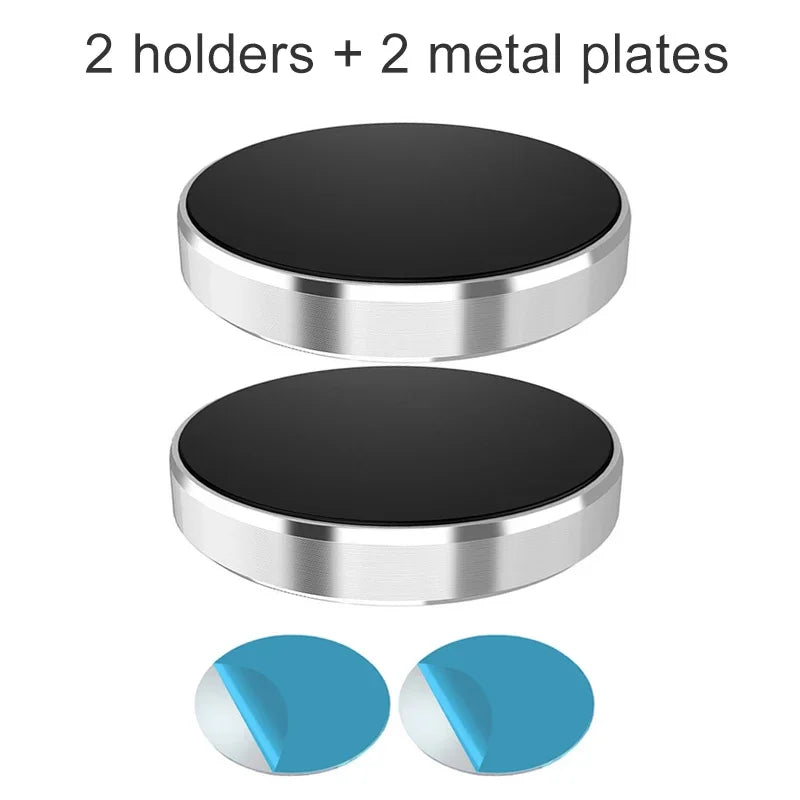 Magnetic Phone Car Holder Universal Magnetic Mount Bracket Stick on Car Dashboard Wall for iPhone Samsung Xiaomi Huawei Peaceful Pleasures Health and Wellness 2pcs Silver