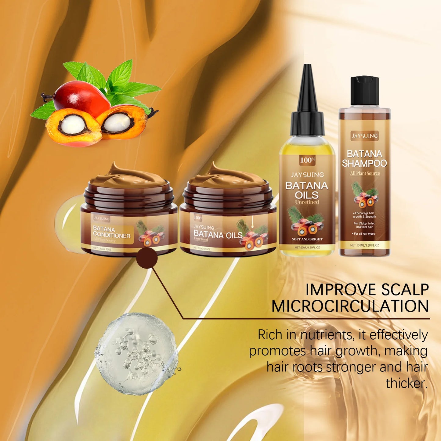 Hair Care Product Batana Oil Shampoo Conditioner Repair Split Ends Frizzy Damage Moisturize Smooth Shiny Keratin Hair Mask Serum Peaceful Pleasures Health and Wellness