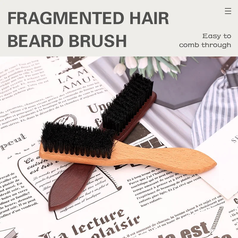 Men Beard Brush Wood Handle Hairdressing Soft Hair Cleaning Brush Retro Neck Duster Broken Remove Comb Hair Styling Salon Tools Peaceful Pleasures Health and Wellness