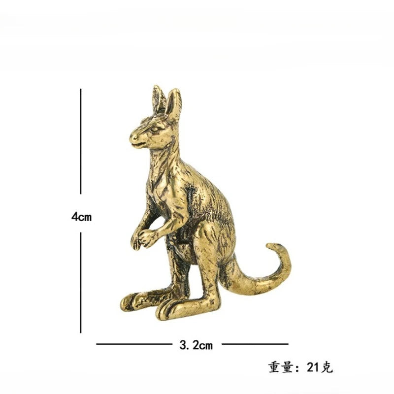 New Funny Miniature Kangaroo Statue Creative Design Animal Small Figurines Suitable Family Desk Decor Lovely Kangaroo Model Peaceful Pleasures Health and Wellness