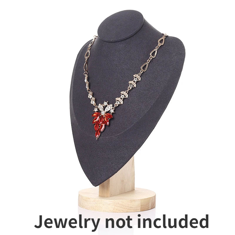 Model Bust Show Exhibitor Velvet Jewelry Display Necklace Pendants Mannequin Jewelry Stand Organizer 3 Colors Peaceful Pleasures Health and Wellness Grey L