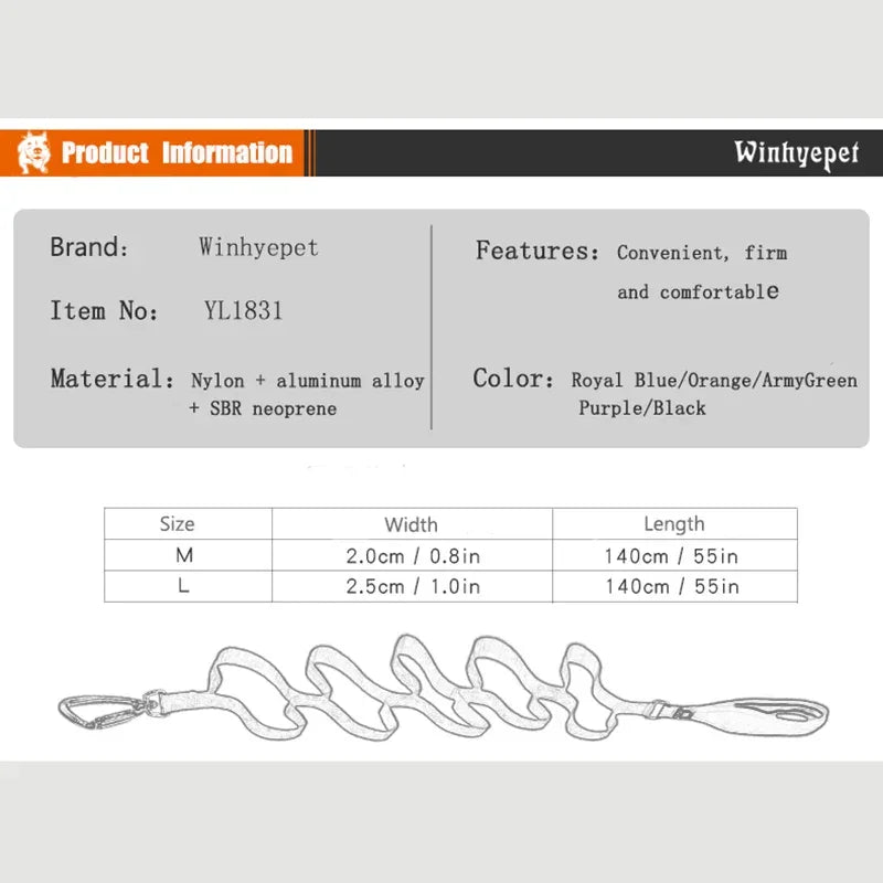TRUELOVE Pet Leash Nylon Zinc-alloy Hook Carabiner Dog Accessories Rope Lead Medium Big Ferocious Travel Pet Supplies YL1831 Peaceful Pleasures Health and Wellness