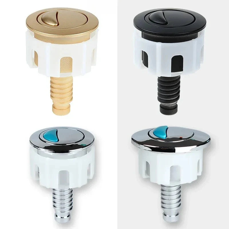Chrome Dual Flush Toilet Push Button – Water-Saving Cistern