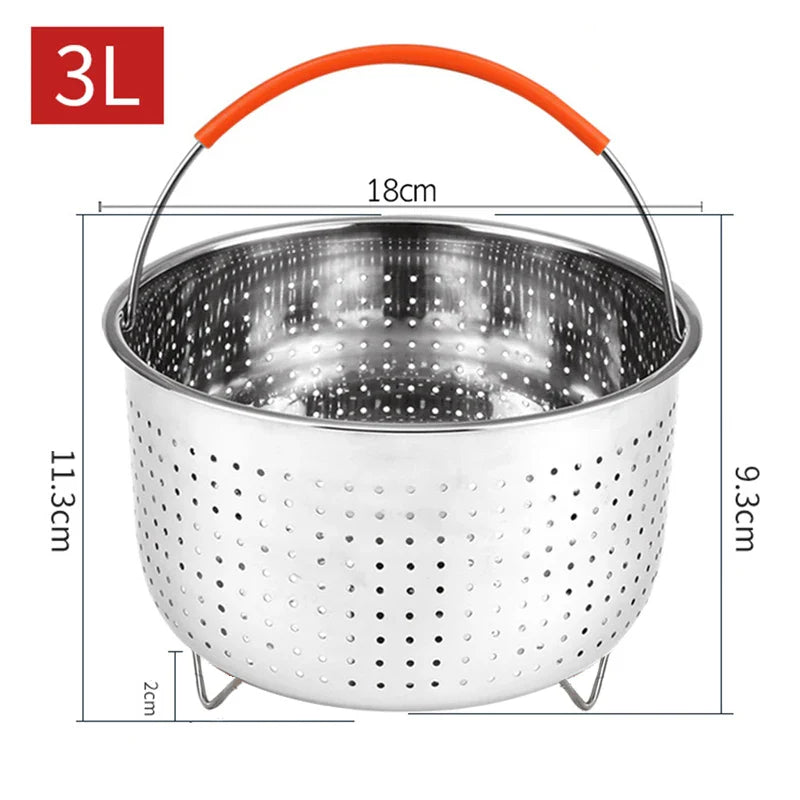 Stainless Steel Steamer Basket for 3/6/8 Qt Pressure Cooker