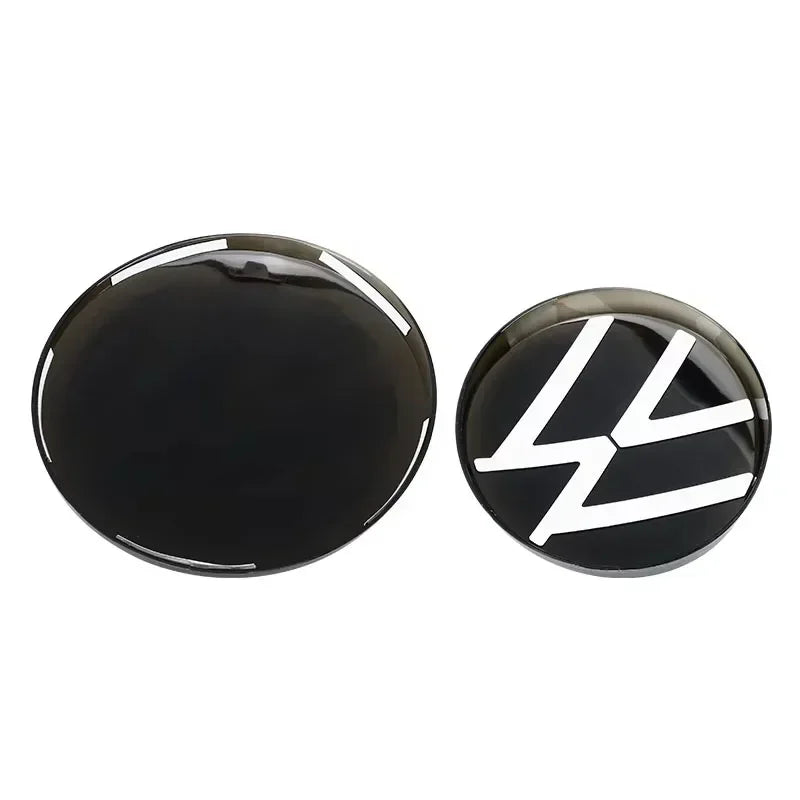 VW Golf Polo Passat Tiguan Black Emblem Badge Cover Set (2pc)