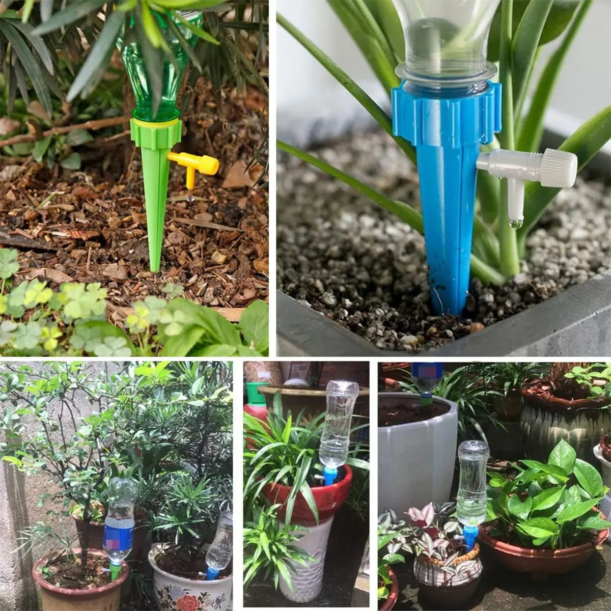 10Pcs/5pcs Self-Watering Kits Automatic Waterers Drip Irrigation Indoor Plant Watering Device Plant Garden Gadgets Creative Peaceful Pleasures Health and Wellness
