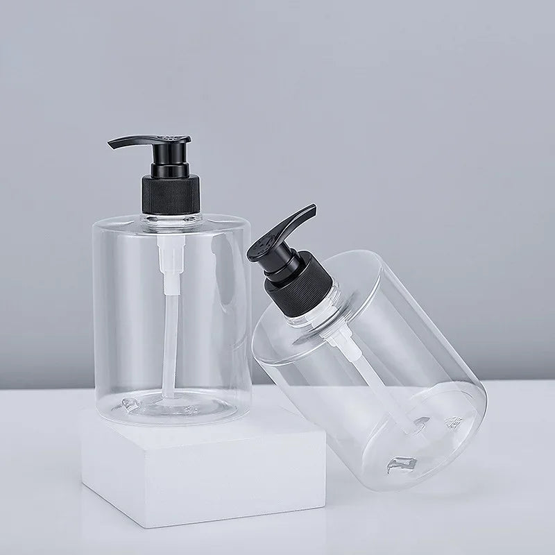 3pcs 500ml Hand Sanitizer Gel Transparent Bottle Cosmetic Body Lotion Press Bottle Shampoo Bath Gel Plastic Bottle Peaceful Pleasures Health and Wellness
