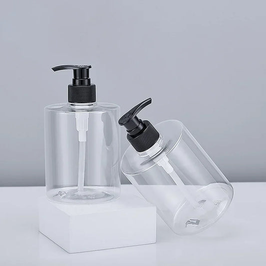 3pcs 500ml Hand Sanitizer Gel Transparent Bottle Cosmetic Body Lotion Press Bottle Shampoo Bath Gel Plastic Bottle Peaceful Pleasures Health and Wellness