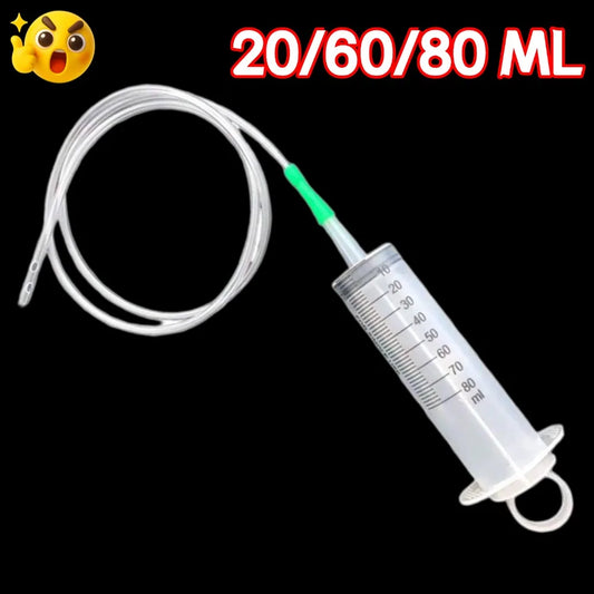 20/60/80ml Reusable Oil Pump Syringe with 1m Hose, Pet Feeding & Hydroponics Nutrient Measuring Tool for Lab & Home Use Peaceful Pleasures Health and Wellness