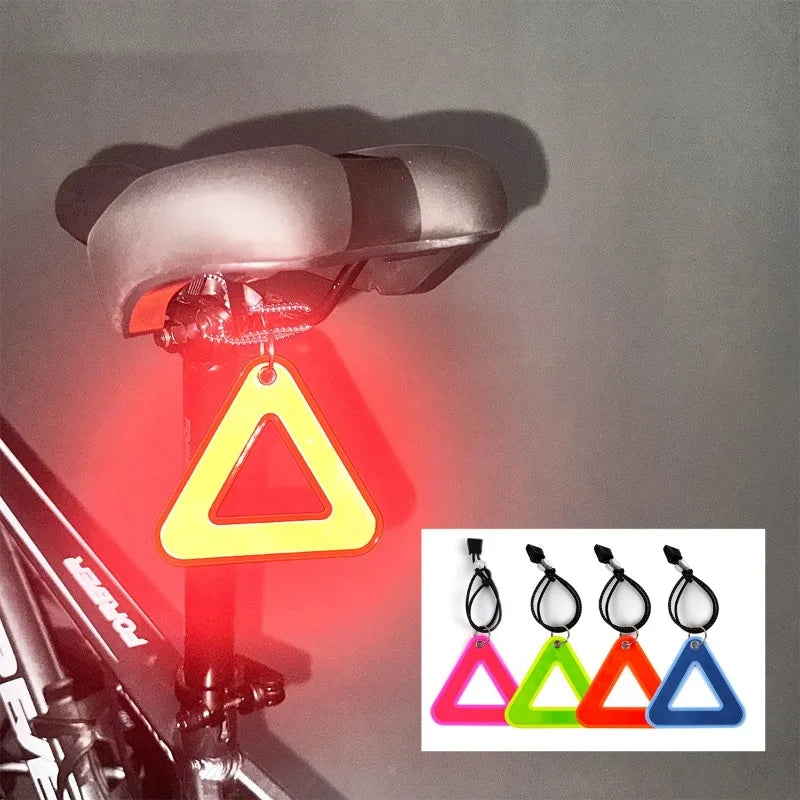 Bicycle Saddle Reflective Triangle Tag | Night Riding Safety Bike Safety Reflector Peaceful Pleasures Health and Wellness