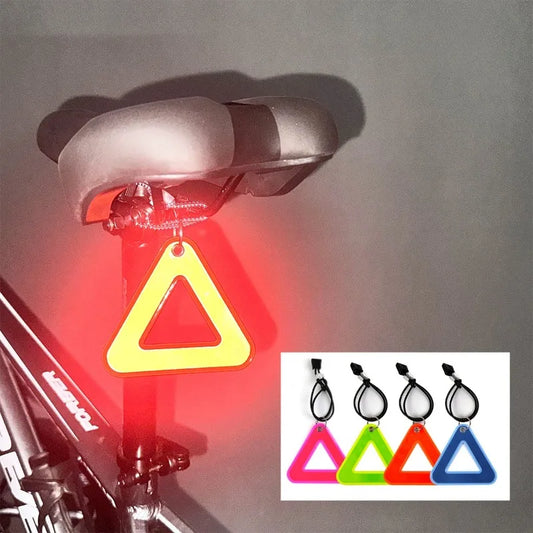 Bicycle Saddle Reflective Triangle Tag | Night Riding Safety Bike Safety Reflector Peaceful Pleasures Health and Wellness
