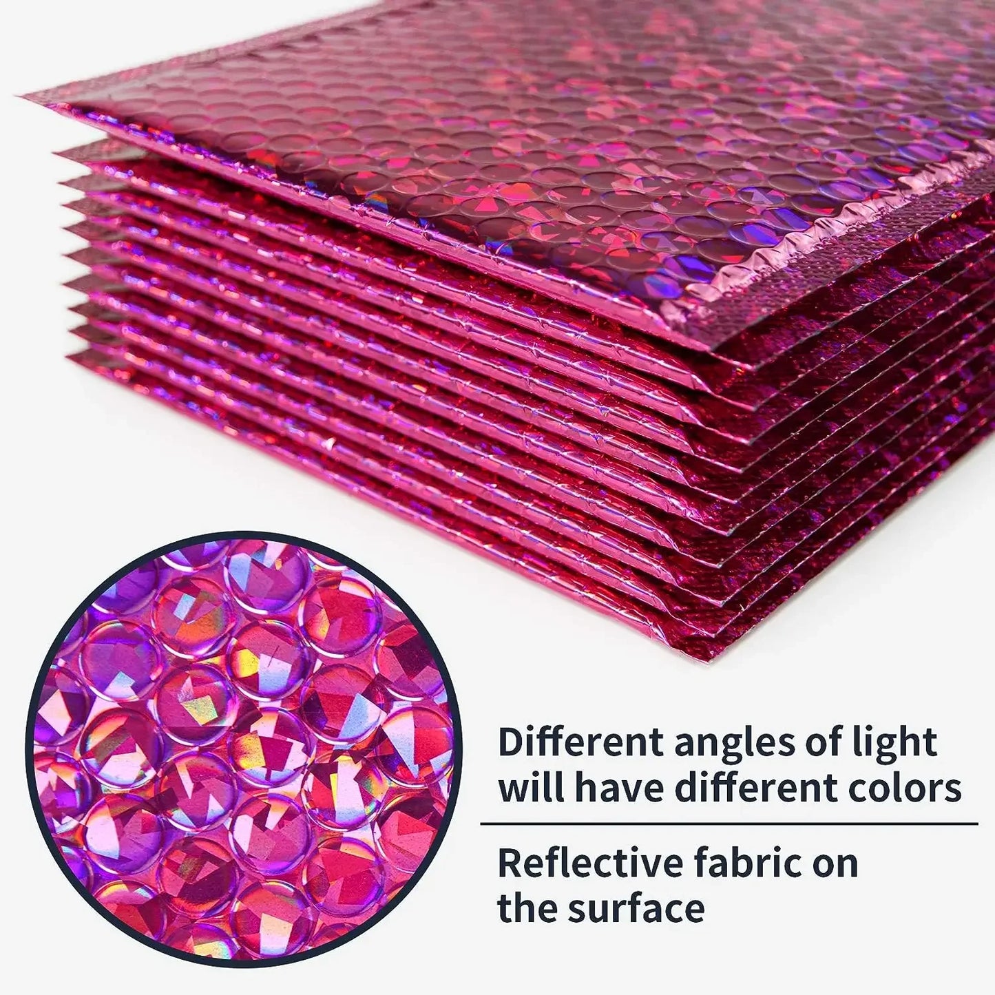 Small Business Supplies Holographic Shipping Bags Laser Packing Bag
