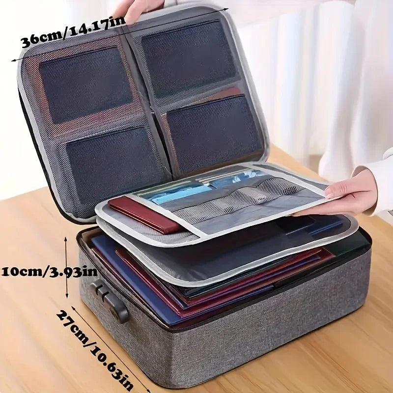 Locking Waterproof Document Organizer Bag | Large Capacity