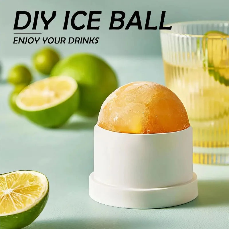 Large Round Silicone Ice Ball Maker – Whiskey & Cocktail Mold