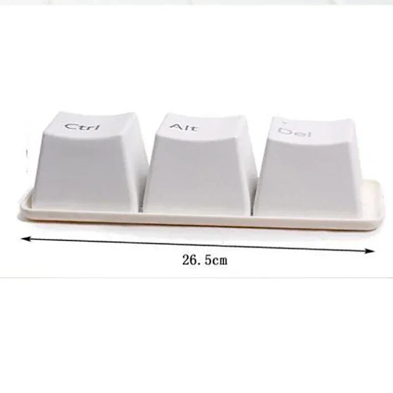 Creative Keyboard Tea Cup Office Coffee Cup Black Ctrl Del Alt Key Mug Peaceful Pleasures Health and Wellness White Keyboard cup