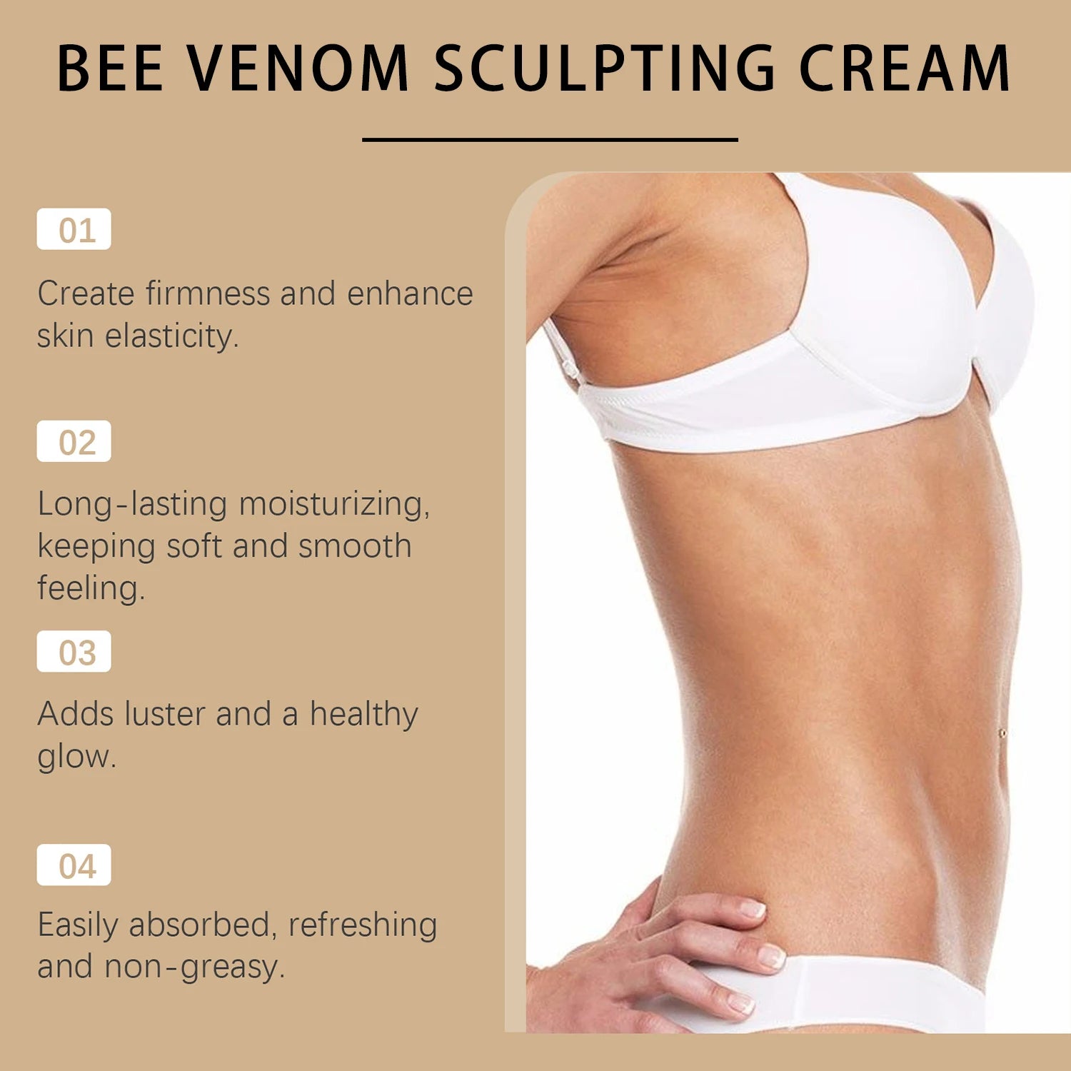 Bee Venom Sculpting Body Oil – Collagen & Hyaluronic Acid Body Sculpting Cream Peaceful Pleasures Health and Wellness