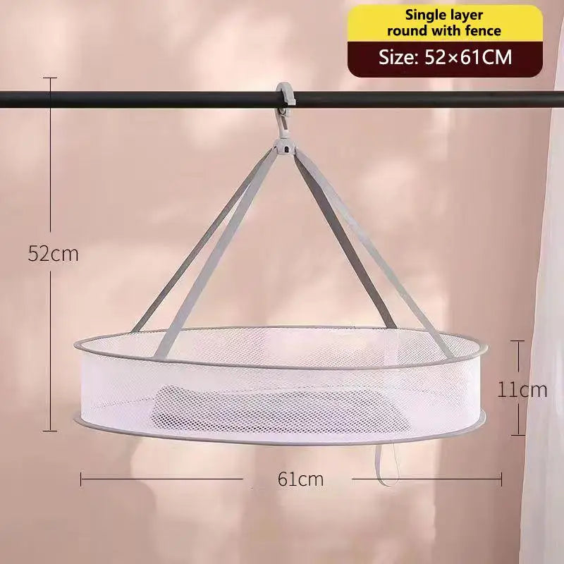 Foldable Flat Mesh Drying Basket | Anti-Deformation Clothes Net