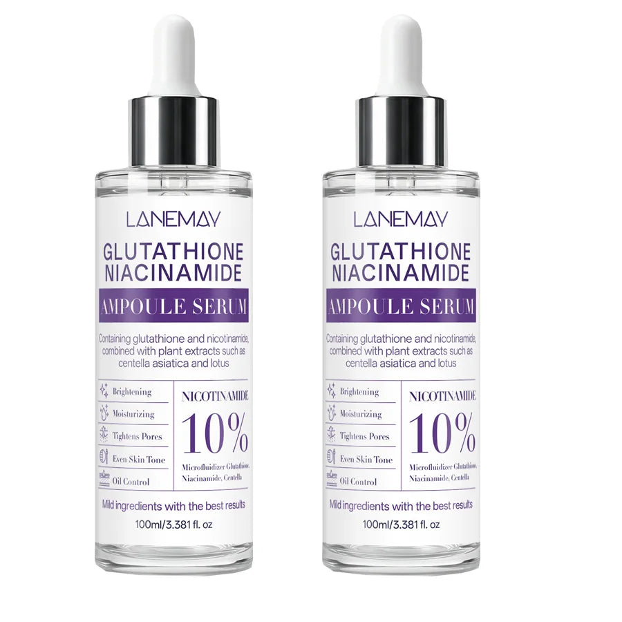 100ml Whitening Ampoule Essence, Glutathione Anti-Aging Essence, Niacinamide Brightening Essence Korean Skincare Products Peaceful Pleasures Health and Wellness 50ml
