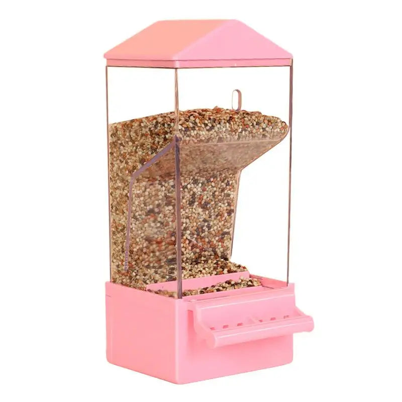 Automatic Bird Feeder Smart Clear Bird Feeder Dispenser Large Capacity Food Container Anti Spill Cage Accessories For Backyard Peaceful Pleasures Health and Wellness