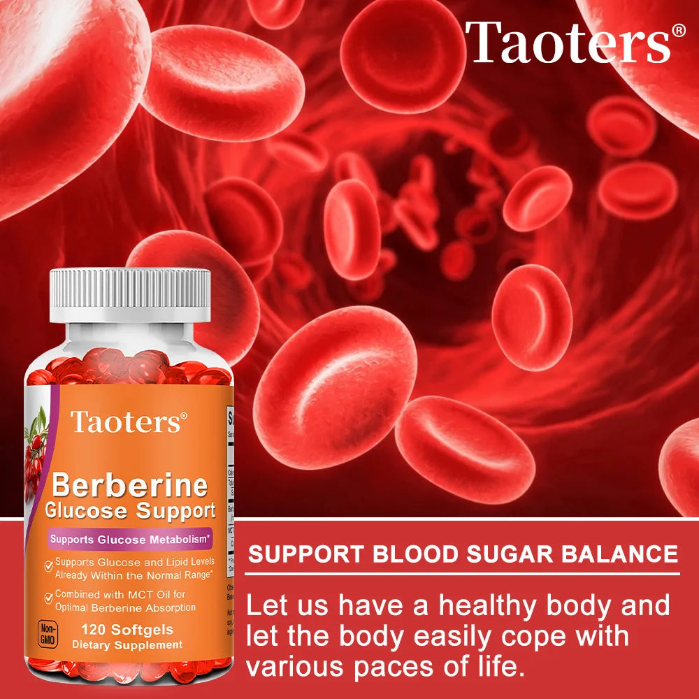 Berberine HCl + MCT Oil Capsules | Blood Sugar & Heart Support