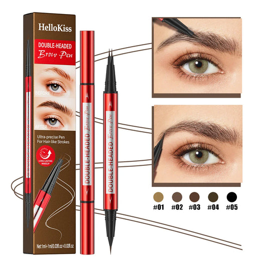 Hello Kiss Microblading Eyebrow Pen – Waterproof, 5 Colors Eyebrow Pencil Oasis Select