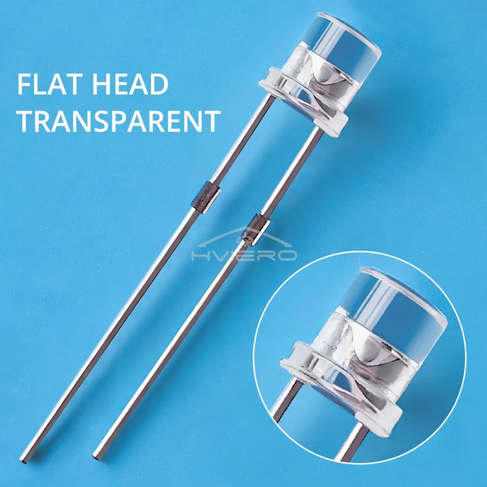 100pcs 3mm Flat Top Ultra Bright LED Diodes | Wide Angle DIY