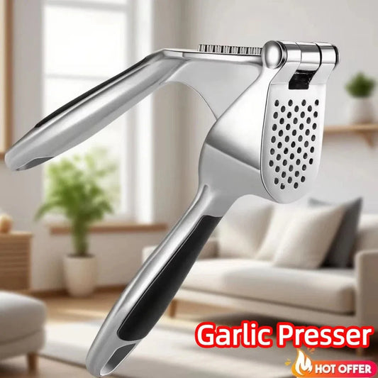 Stainless Steel Garlic Press Mincer – Detachable, Easy Clean Garlic Press Mincer Peaceful Pleasures Health and Wellness