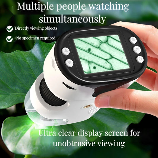 Handheld, Portable, with Screen and Photo Sharing Microscope, Children's Science, Students Can See Bacteria Peaceful Pleasures Health and Wellness