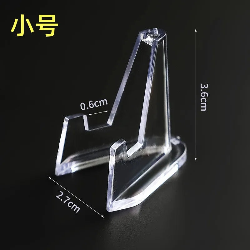 10pcs Transparent Acrylic Commemorative Coin Display Stands Triangle Challenge Coin Capsule Holders for Collectibles Peaceful Pleasures Health and Wellness S