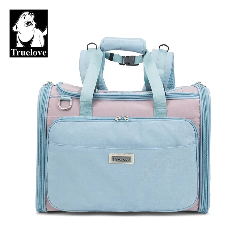 Truelove Waterproof Pet Carrier Bag for Small Dogs Cats High-Grade Polyester,Eco-Friendly & Airline Approved Design TLX2971 Peaceful Pleasures Health and Wellness Sterling Blue China Mainland