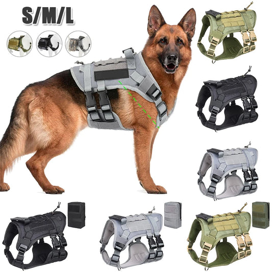 Tactical Military Dog Harness | No-Pull Vest for Large Dogs