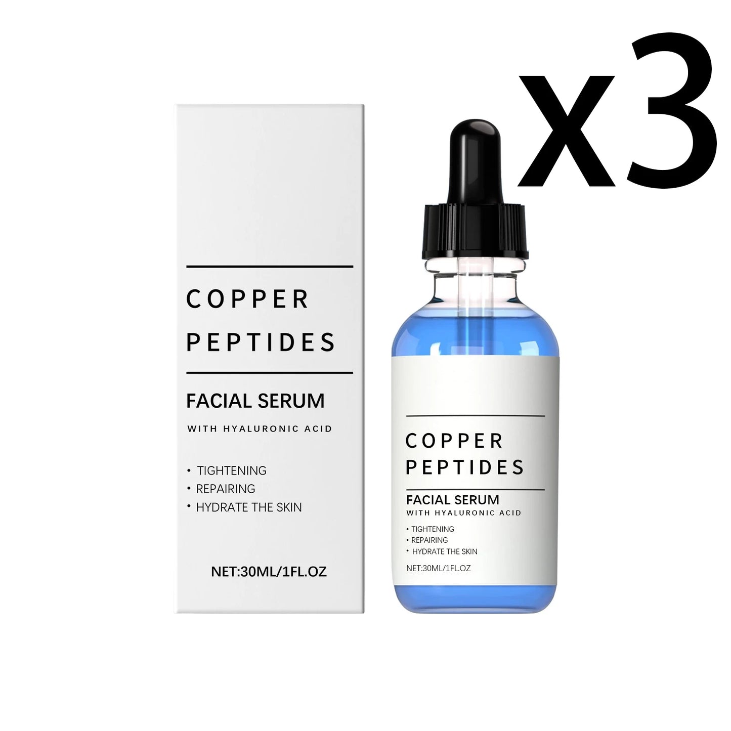 Copper Peptides Face Serum – Firming & Hydrating 30ml