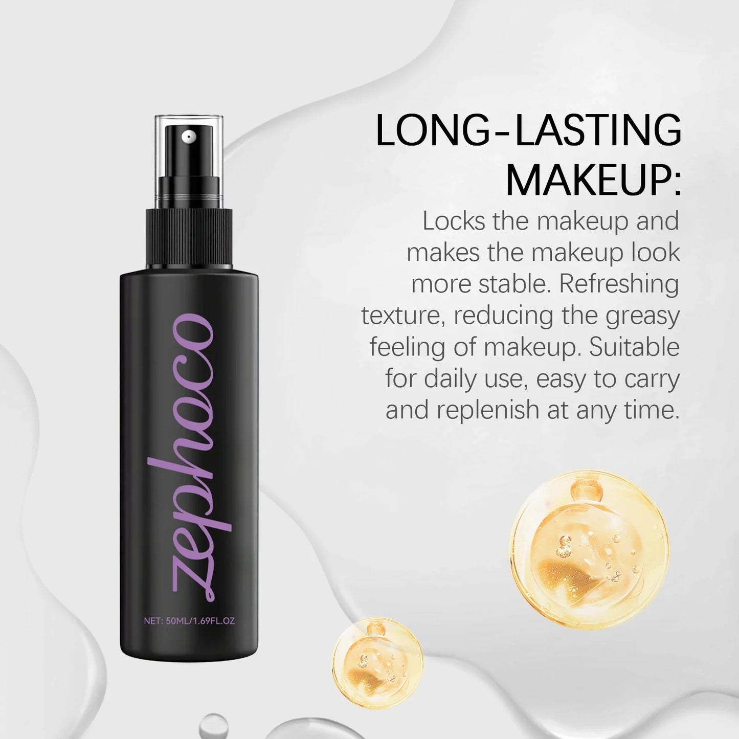 ZEPHOCO Waterproof Matte Makeup Setting Spray – Oil Control 50ml